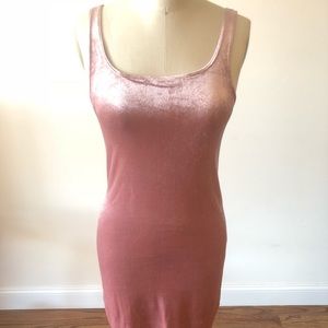 Zara rose velvet dress